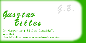 gusztav billes business card